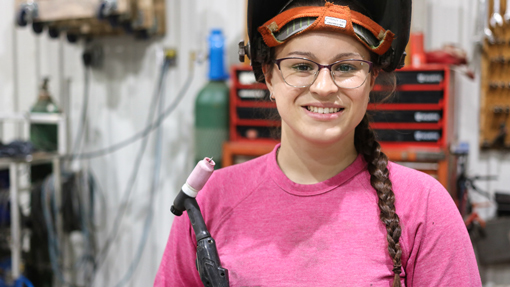 Debby Corriveau, welder-pipefitter, is confident in her choices