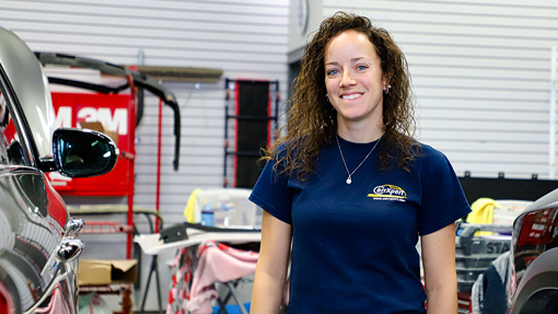 Jessica Leclerc, première femme carrossière au Mondial des métiers